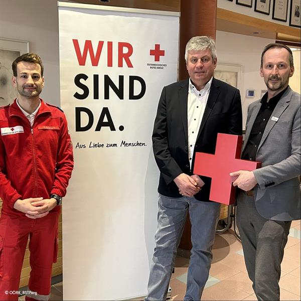 Bürgermeister mit Rotem Kreuz